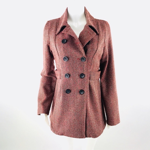 Anthropologie Jackets & Blazers - Needle & Thread Anthropologie Herringbone Peacoat